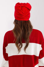Women's Warm Winter Hat – Smooth Knit with Side Appliqué