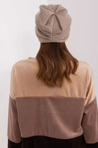 Women's Warm Winter Hat – Smooth Knit with Side Appliqué