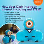 Wonder Workshop Dash Robot - Voice-Activated Coding Robot for Kids 6+ | Interactive STEM Toy