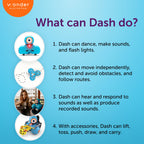 Wonder Workshop Dash Robot - Voice-Activated Coding Robot for Kids 6+ | Interactive STEM Toy
