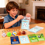 Wonfirang 24-Pack Kids Party Favors: Sports Keychains & Valentines Cards for Classrooms
