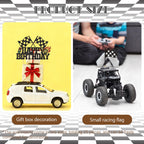 Wootkey Glitter Race Car Cake Toppers – 25Pcs Cupcake Picks for Birthday Parties