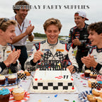 Wootkey Glitter Race Car Cake Toppers – 25Pcs Cupcake Picks for Birthday Parties