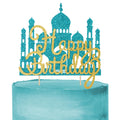Wootkey Lake Blue Princess Cake Toppers – Glitter Castle Picks for Birthday Parties