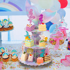 Wootkey Glitter Mermaid Cupcake Toppers – 36 Pcs Ocean Birthday Cake Decorations