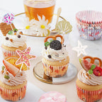 Wootkey Glitter Mermaid Cupcake Toppers – 36 Pcs Ocean Birthday Cake Decorations
