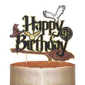 Wootkey Wizard Cake Topper – Glittery Wizard Party Decoration (6.1in W x 5.12in H)