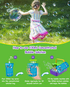 WOOYE Bubble Machine 3-in-1 Bubble Maker for Kids – 2 Speeds, 300ml Tank, Indoor/Outdoor Party Toy
