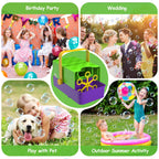 WOOYE Bubble Machine 3-in-1 Bubble Maker for Kids – 2 Speeds, 300ml Tank, Indoor/Outdoor Party Toy