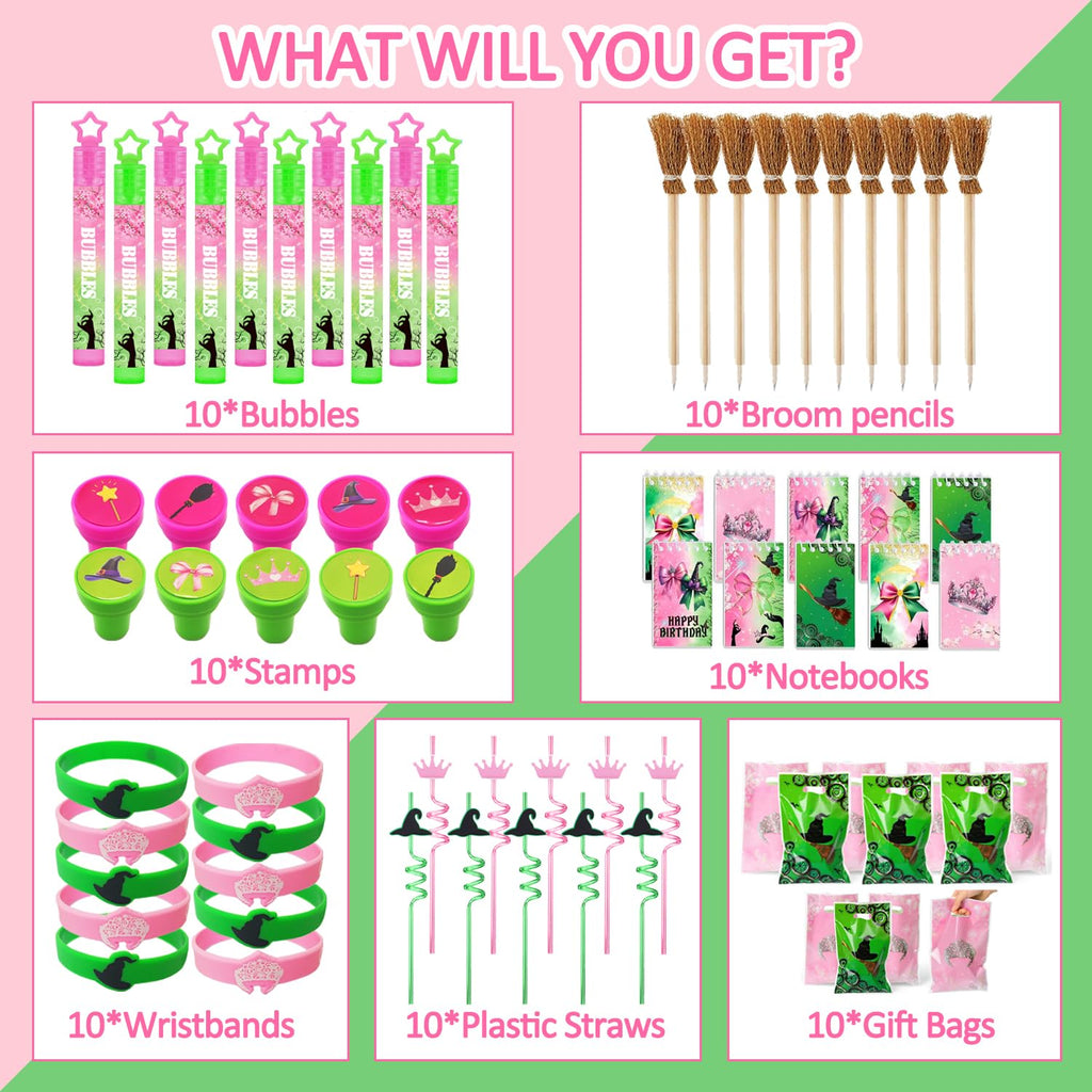 WPAZH Pink & Green Party Favor Set – 70 Pcs Decor & Gift Supplies