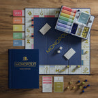 WS Game Company Monopoly & Scrabble Indigo Edition — Elegant Bookcase Collection