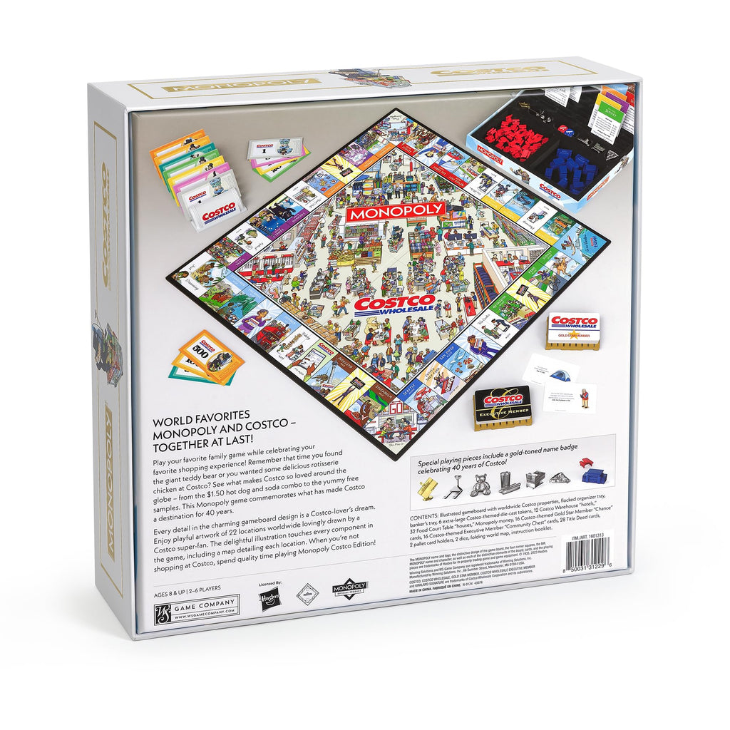 WS Game Company Monopoly Costco Edition – Costco-Themed Family Board Game