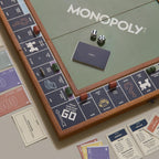 WS Game Company Monopoly Grand Folding Edition – Elegant Wood-Framed Board, Die-Cast Tokens, and Organized Storage