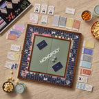 WS Game Company Monopoly Grand Folding Edition – Elegant Wood-Framed Board, Die-Cast Tokens, and Organized Storage