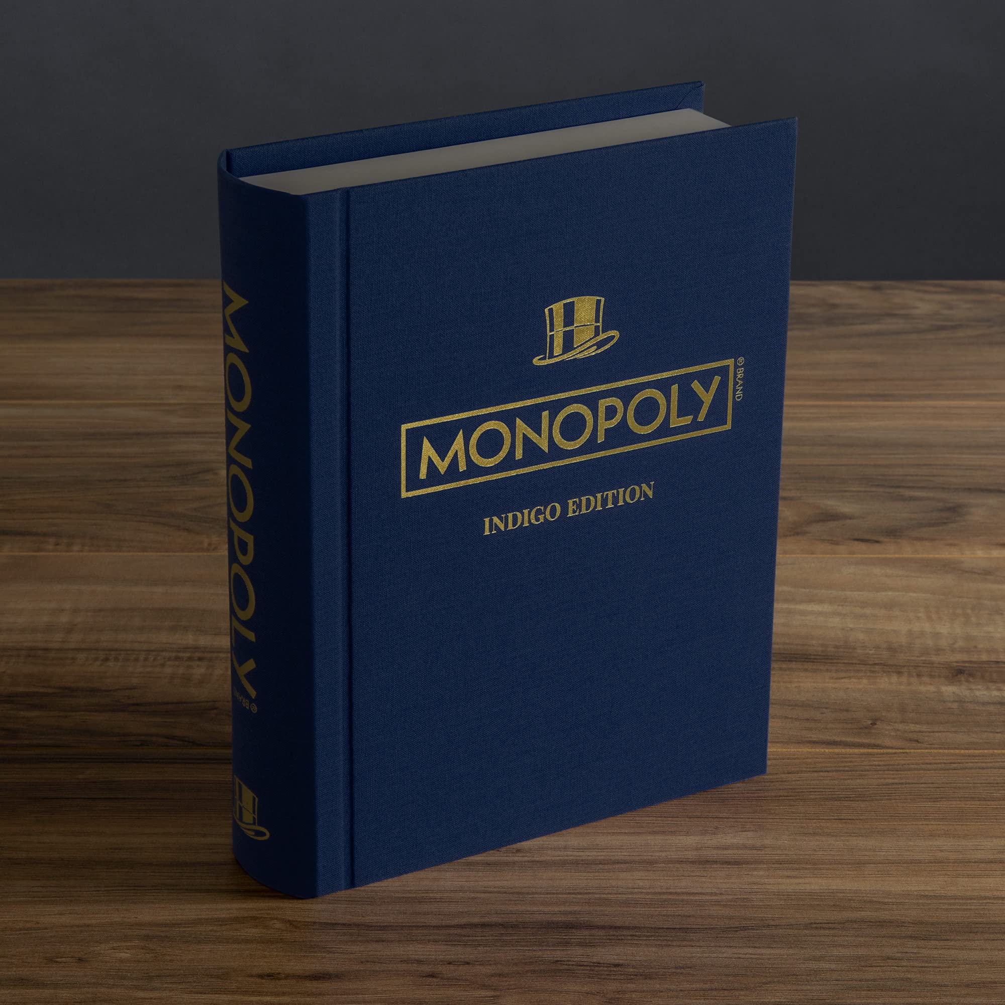WS Game Company Monopoly & Scrabble Indigo Edition — Elegant Bookcase Collection