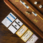 Monopoly Luxury Edition by WS Game Company — Burl Wood Cabinet, Gold Foil Stamped Game Board, Faux Leather Rolling Area, and 2 Storage Drawers