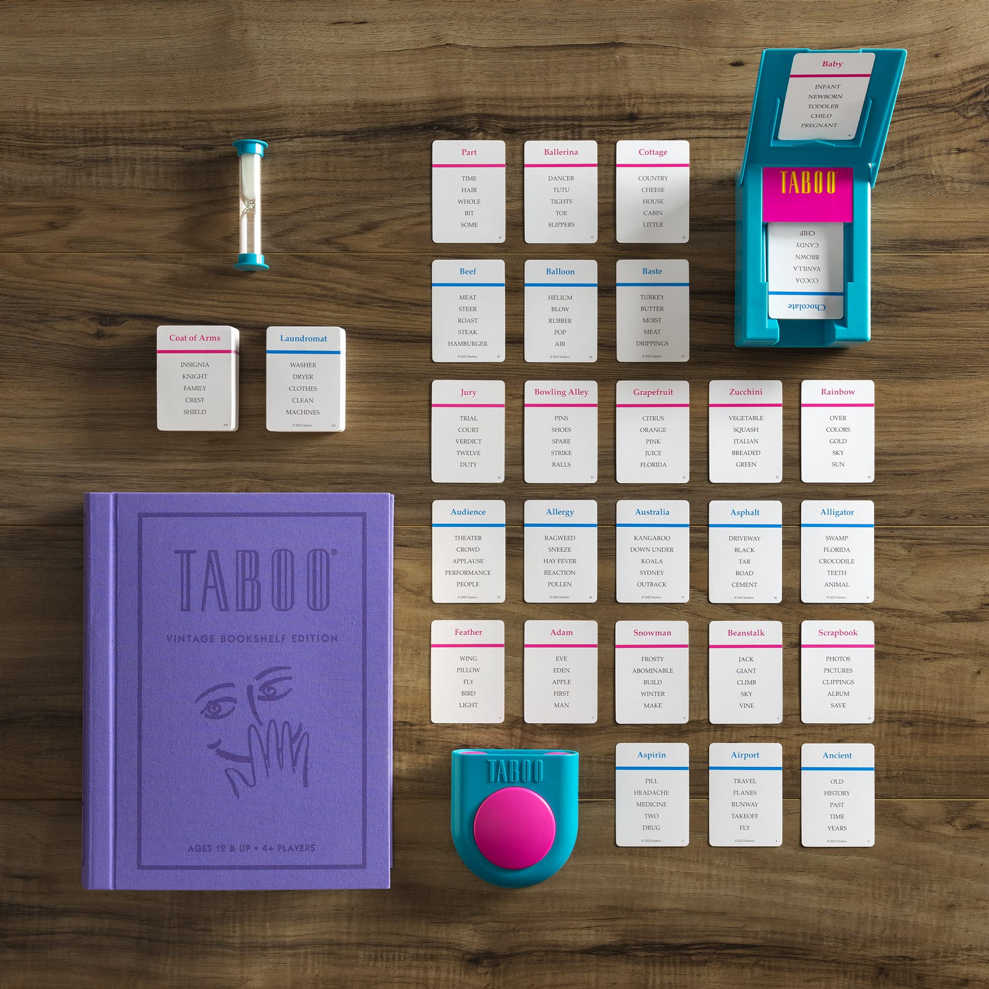 WS Game Company Taboo Vintage Bookshelf Edition — Board Game for 4+ Players