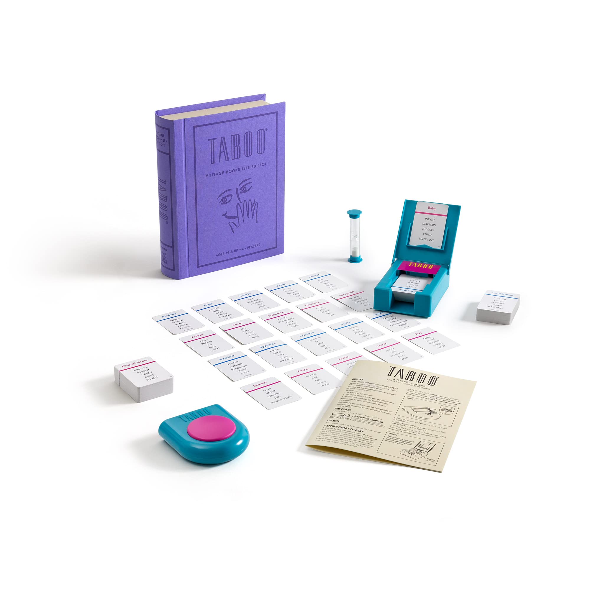 WS Game Company Taboo Vintage Bookshelf Edition — Board Game for 4+ Players