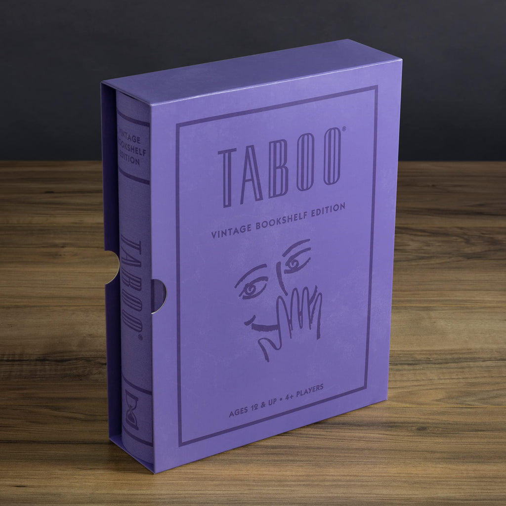 WS Game Company Taboo Vintage Bookshelf Edition — Board Game for 4+ Players