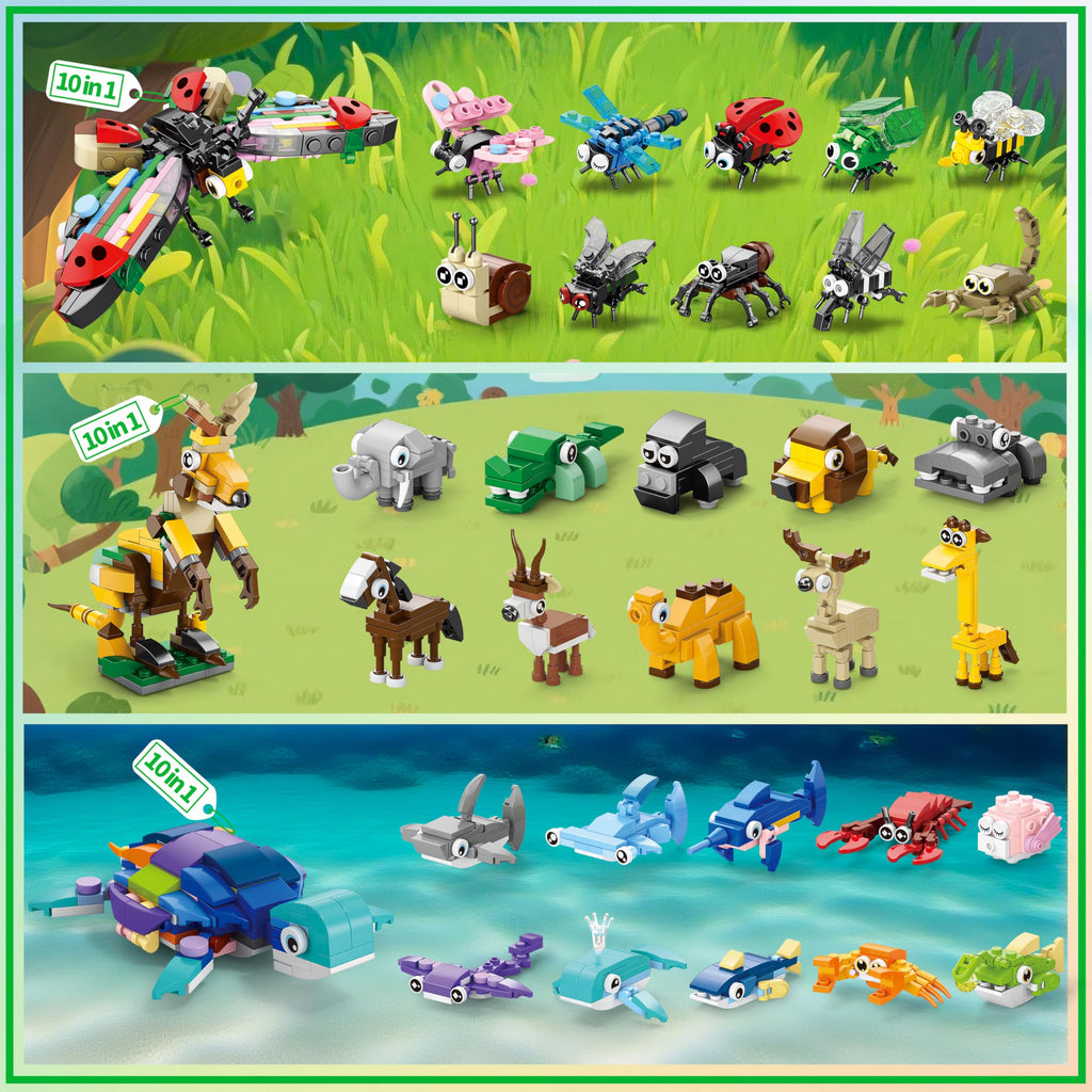 WuNian 30 Packs Animal Building Blocks Party Favors – 888 Pieces for Kids