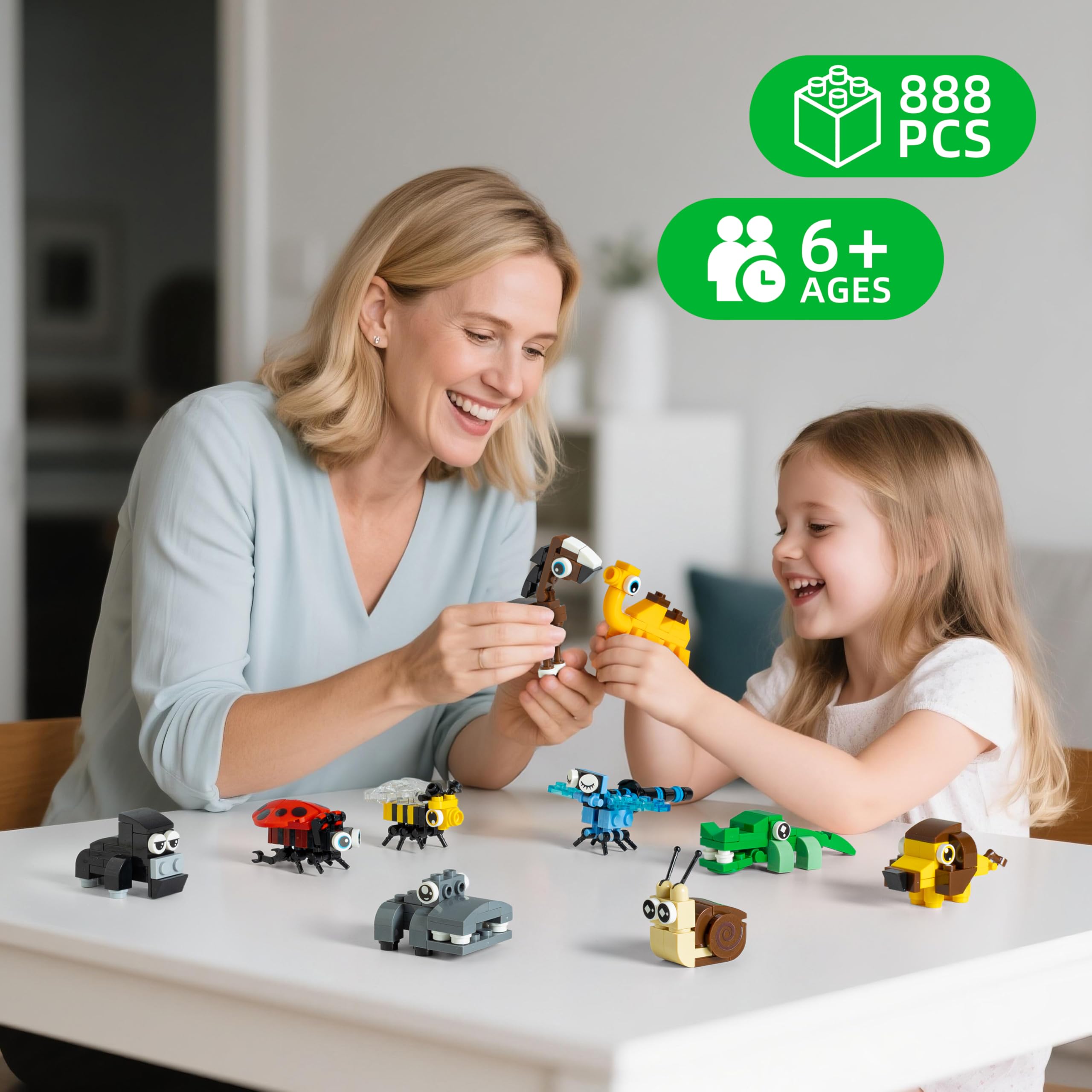 WuNian 30 Packs Animal Building Blocks Party Favors – 888 Pieces for Kids