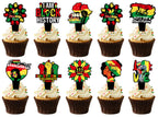 Wuhuzsm 36Pcs Black History Cupcake Toppers – Juneteenth & June 19th Decor