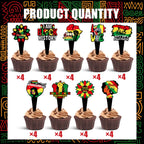 Wuhuzsm 36Pcs Black History Cupcake Toppers – Juneteenth & June 19th Decor