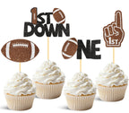 Wuhuzsm 24Pcs Football Cake Toppers – 1st Birthday & Baby Shower Decor