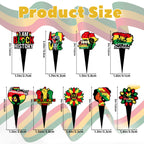Wuhuzsm 36Pcs Black History Cupcake Toppers – Juneteenth & June 19th Decor