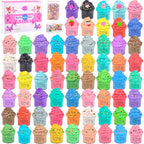 WUJYLY 64-Piece Mini Slime Kit – Butter Slime Party Favors & Classroom Prizes