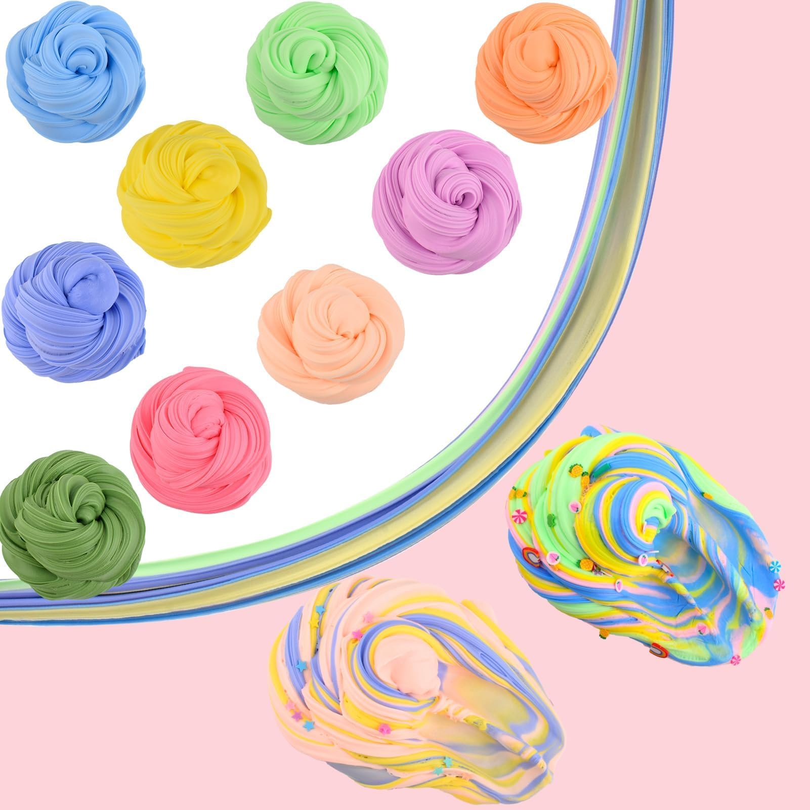 WUJYLY 64-Piece Mini Slime Kit – Butter Slime Party Favors & Classroom Prizes