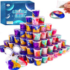 WUJYLY Galaxy Slime Kit 46-Pack – Valentine Kids Party Favors, Non-Sticky Soft Slime