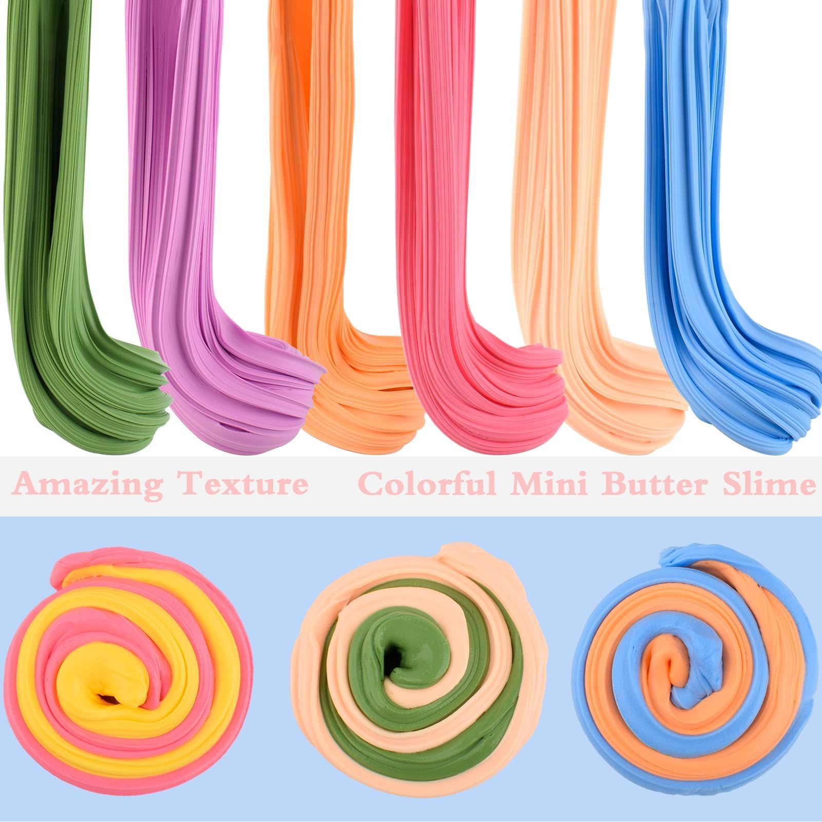 WUJYLY 64-Piece Mini Slime Kit – Butter Slime Party Favors & Classroom Prizes