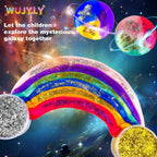 WUJYLY Galaxy Slime Kit 46-Pack – Valentine Kids Party Favors, Non-Sticky Soft Slime