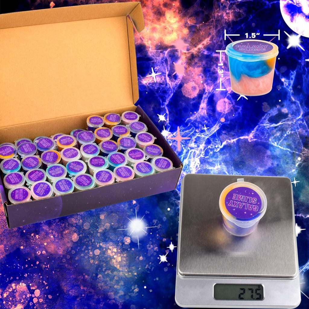 WUJYLY Galaxy Slime 75-Pack – 1 oz Mini Slimes for Classroom Prizes & Party Favors