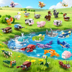 WuNian 30-Pack Animal Building Blocks Party Favors – 919 PCS for Kids