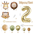 Wuokkig Jungle Safari Birthday Balloons — Animal Balloons Décor for Birthday Party and Special Occasions