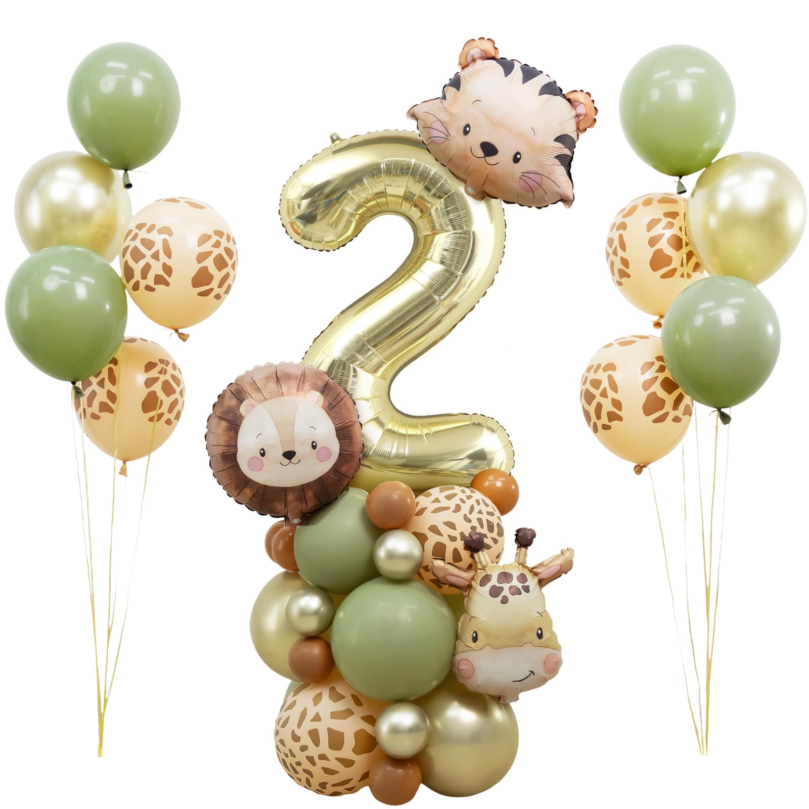 Wuokkig Jungle Safari Birthday Balloons — Animal Balloons Décor for Birthday Party and Special Occasions