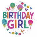 Jumbo Birthday Girl Pink Badge Party Fun Celebration Girls Children Kids