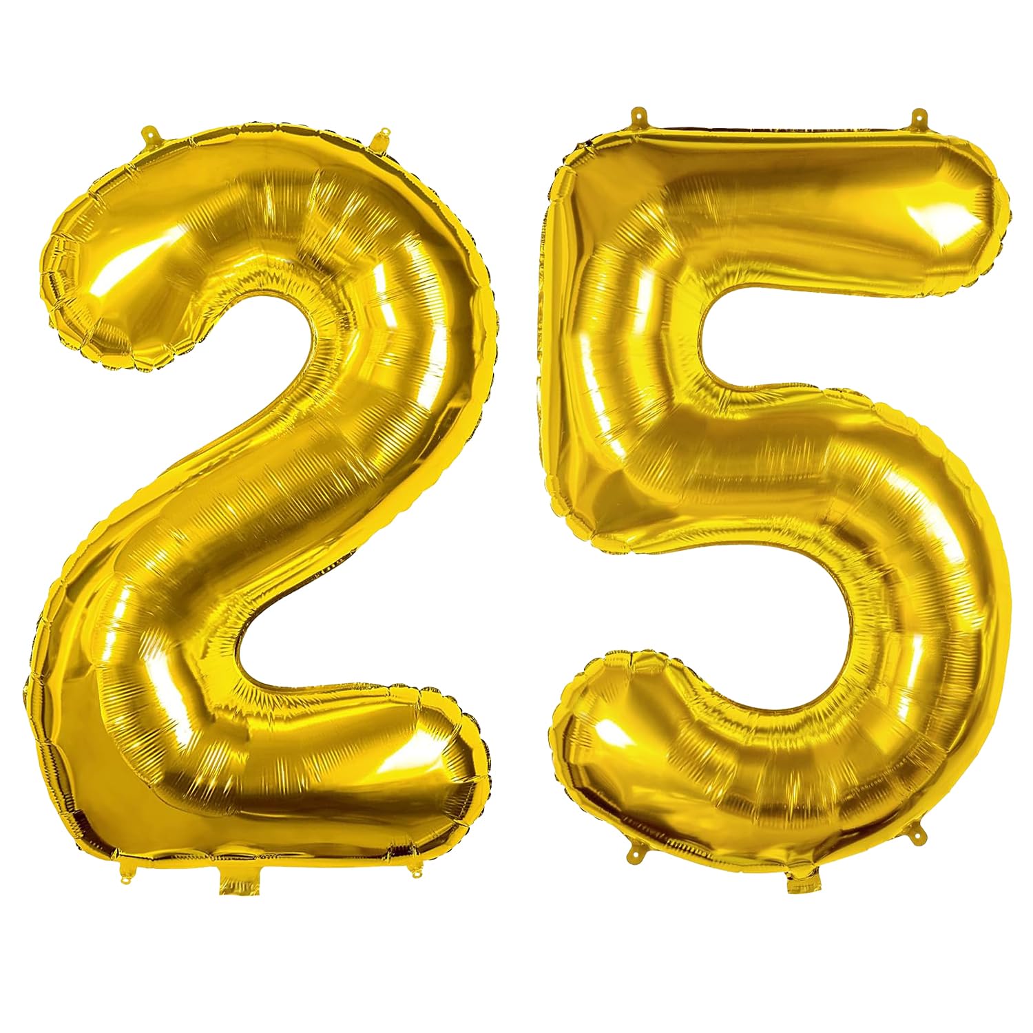xiangsushijie 40 Inch Number Balloons 25/52 Gold – Giant Foil Mylar Balloons for Birthday & Anniversary Decor