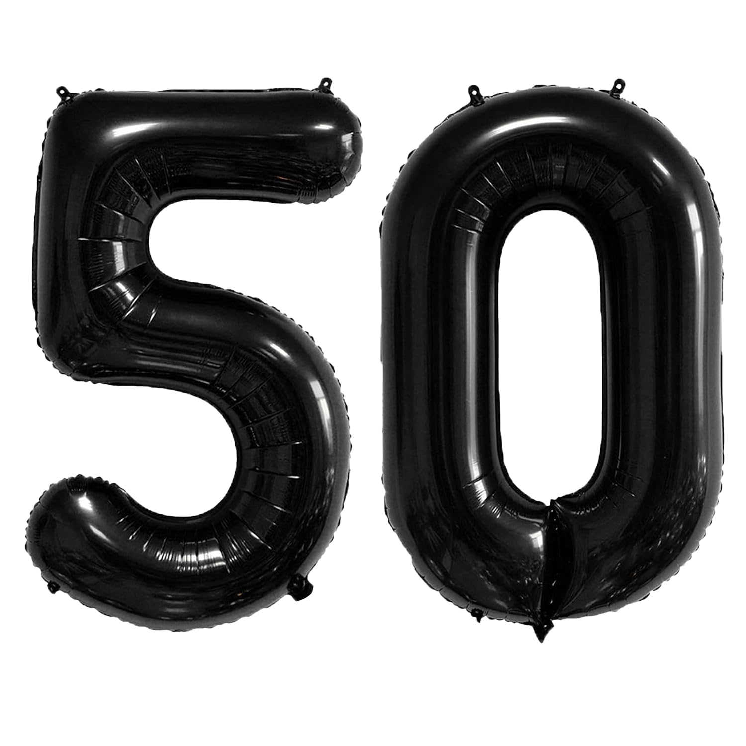 xiangsushijie 40 Inch Number Balloons - Black 50 Giant Foil Mylar for 50th Birthday
