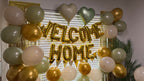Xinvery Welcome Home Decorations – Sage Green & Gold Balloon Banner & Accessories