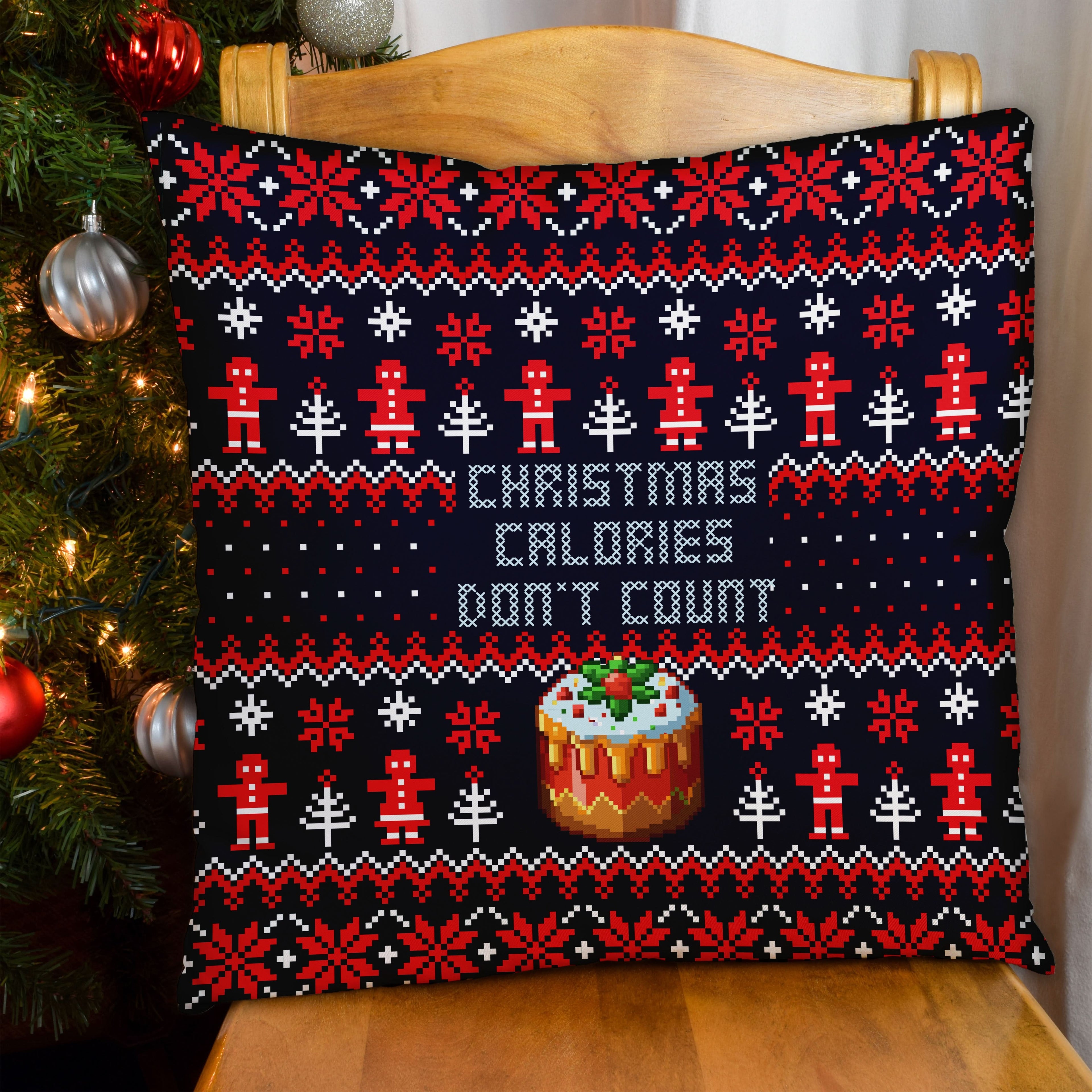 Christmas Calories don't Count! - Cushion - Two Sizes