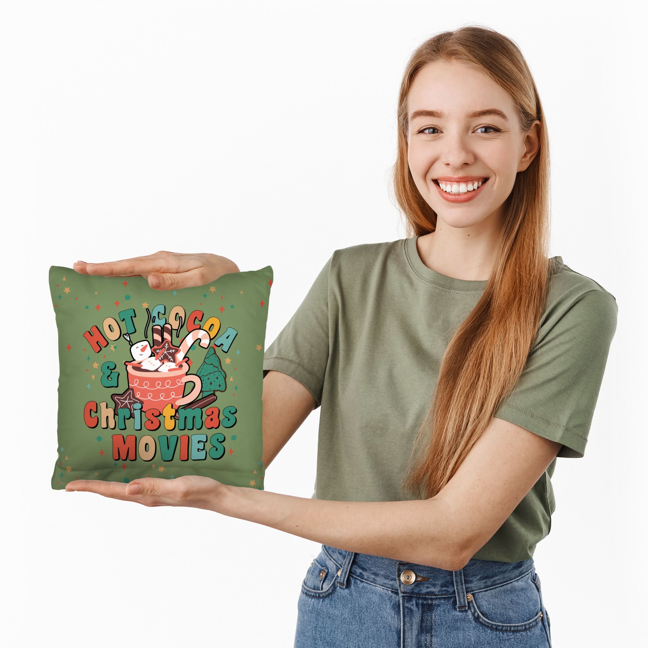 Hot Cocoa & Christmas Movies - Cushion - Two Sizes
