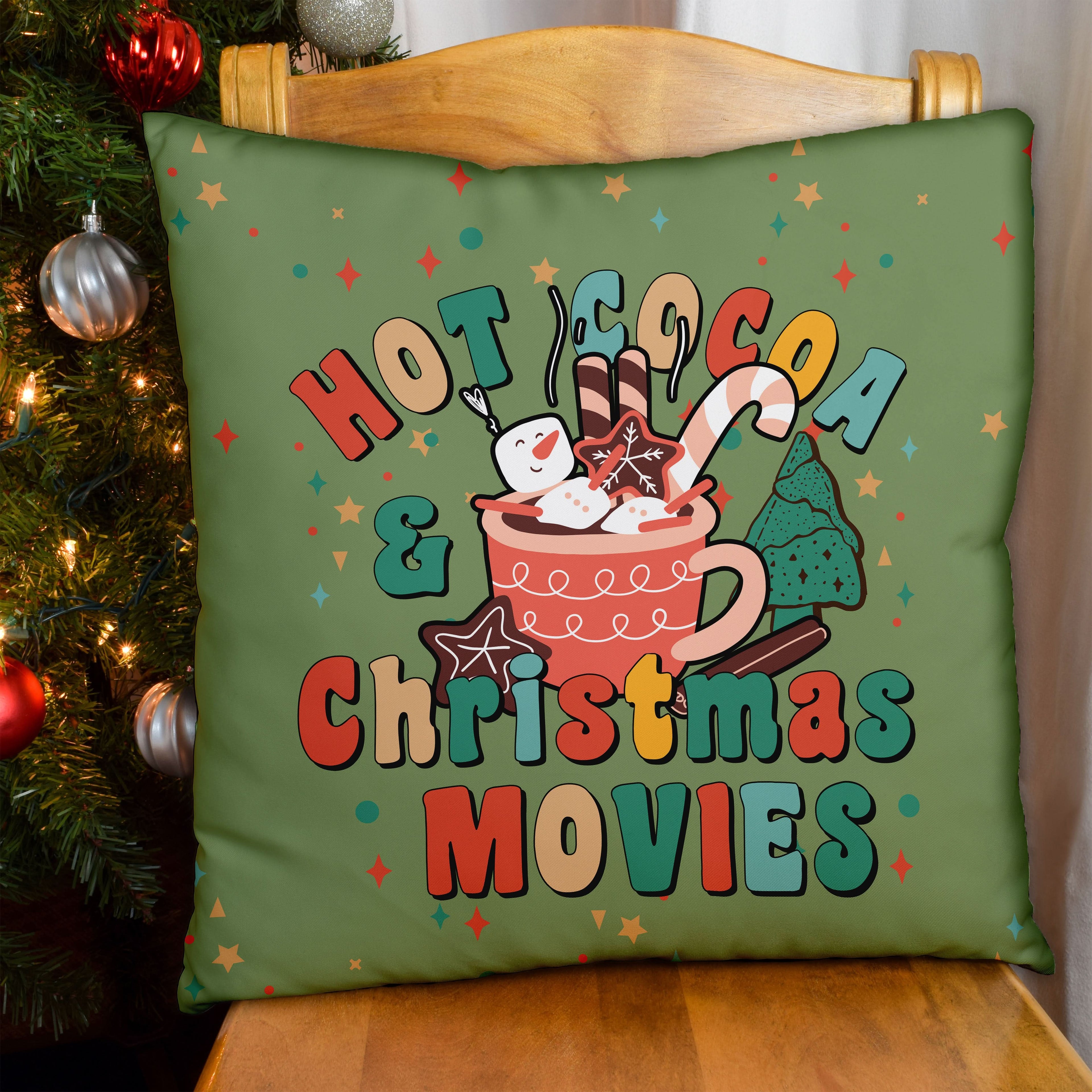 Hot Cocoa & Christmas Movies - Cushion - Two Sizes
