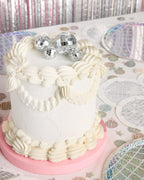xo, Fetti Disco Ball Mini Cake Topper - 4-Piece Set | Eras Birthday Supplies