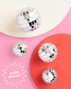 xo, Fetti Disco Ball Mini Cake Topper - 4-Piece Set | Eras Birthday Supplies