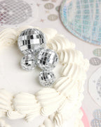 xo, Fetti Disco Ball Mini Cake Topper - 4-Piece Set | Eras Birthday Supplies