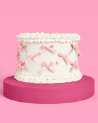 xo, Fetti Mini Pink Bow + Pearl Cake Toppers | 12 Pcs for Parties