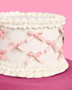 xo, Fetti Mini Pink Bow + Pearl Cake Toppers | 12 Pcs for Parties